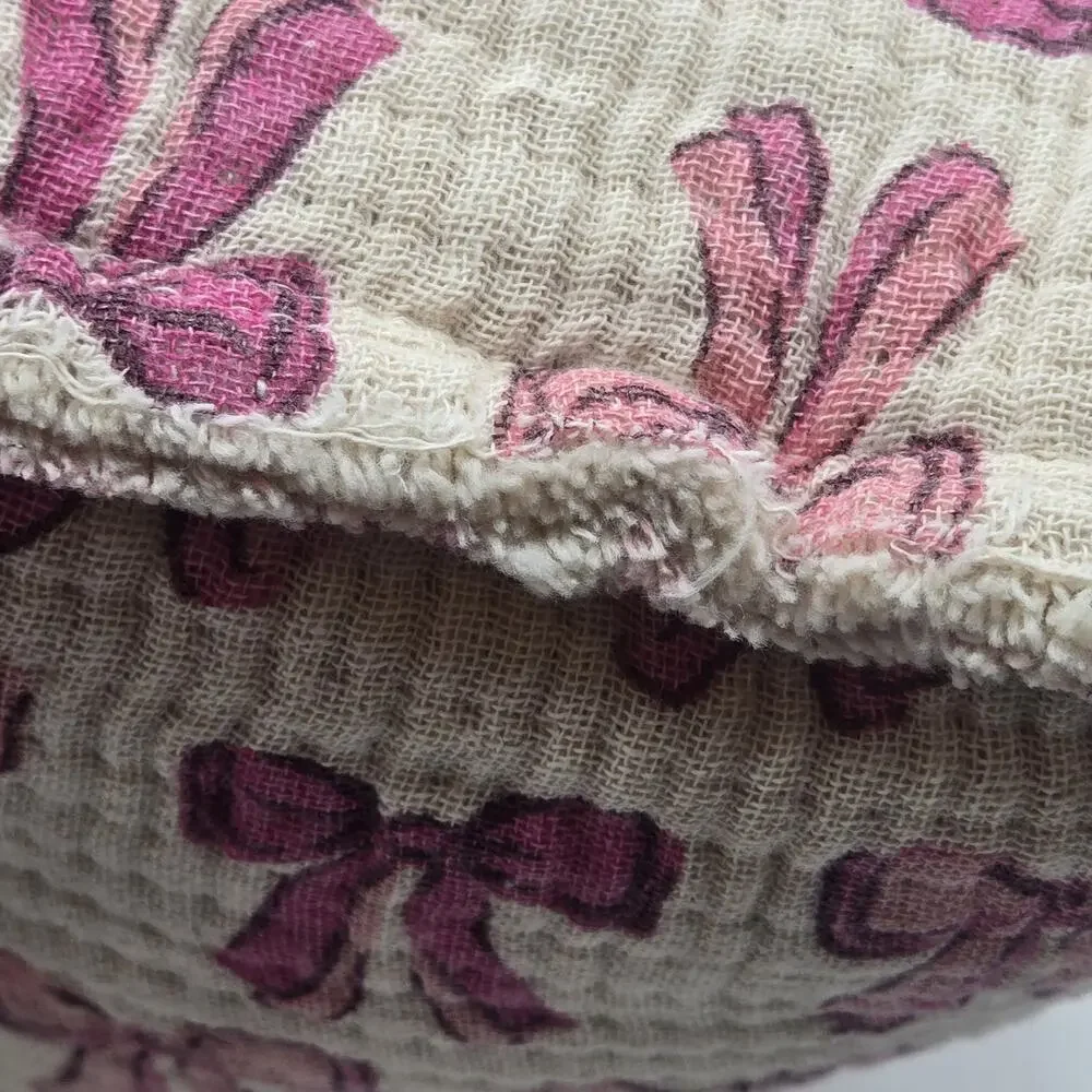 Style Happy Pink Ribbon Coquette Balletcore Pillow 20x20